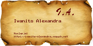 Ivanits Alexandra névjegykártya